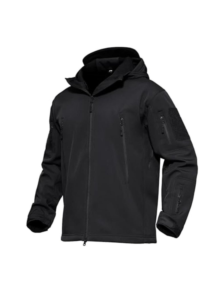 Mens Tactical Softshell Jacket Waterproof Fleece Military Hooded Coat